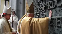 El Papa Emérito Benedicto XVI en la Sagrada Familia. Crédito: Arzobispado de Barcelona