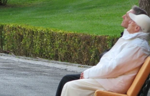 Benedicto XVI en su residencia del monasterio Mater Eclessiae (2017) / Cru00e9dito: Alan Holdren (ACI Prensa) 