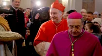Cardenal Pietro Parolin y Mons. Tadeusz Kondrusiewicz / Crédito:  Crédito: Cortesía de Catholic.by (https://bit.ly/35akDB2) - Fotografía de Vitaly Palinevsky 