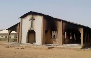 Parroquia destruida por Boko Haram en ataque del 29 de octubre de 2014 en Mubi, Nigeria. Foto: Diócesis de Maiduguri. 