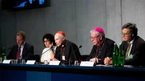 Conferencia de prensa del Su00ednodo de los Obispos. Foto: Daniel Ibu00e1u00f1ez / ACI Prensa