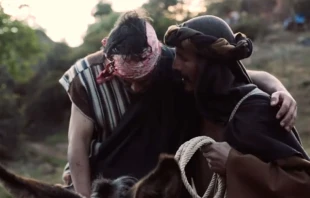 Paru00e1bola del Buen Samaritano. Cru00e9ditos: NSE Producciones 