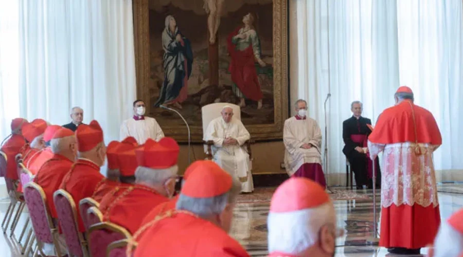 Un consistorio en el Vaticano en mayo de 2021. Crédito: Vatican Media?w=200&h=150