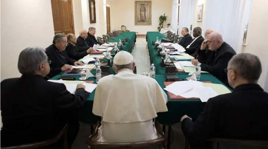 Una de las reuniones del Consejo de Cardenales. Foto: Vatican News