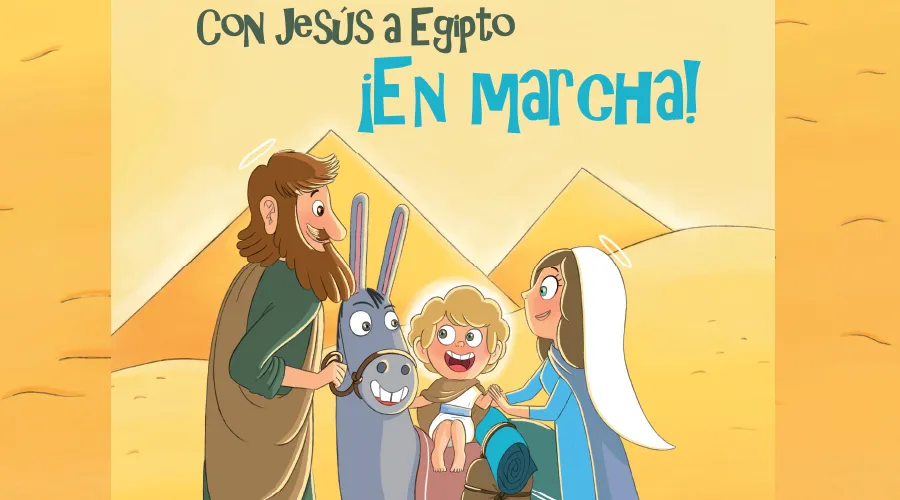 Cartel Infancia Misionera "Con Jesúa a Egipto ¡en marcha!". Crédito: OMP.