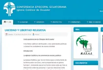 Captura de sitio web de la Conferencia Episcopal Ecuatoriana