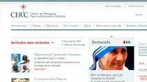Captura de pantalla sitio web CERC