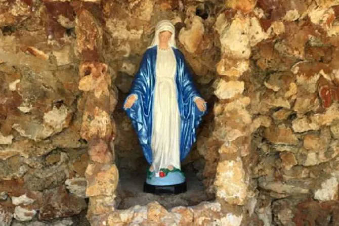 Encuentran y restauran una gruta de la Virgen María olvidada entre la vegetación