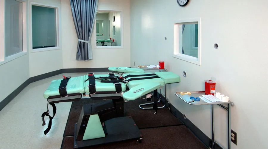 La cámara de ejecución de la Prisión Estatal de San Quentin, se construido en 2010. Crédito: Flickr CA Corrections