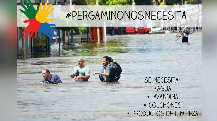 Campaña de ayuda localidad de Pergaminos / Foto: Twitter Ateneo CARBAP?w=200&h=150