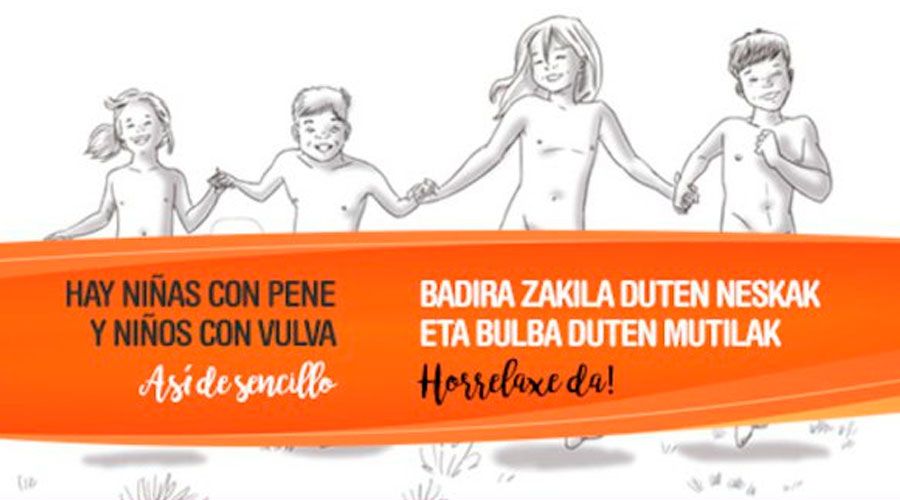 Campaña pro gay muestra dibujos de niños transexuales desnudos en España