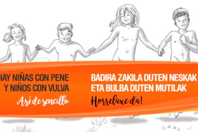 Campaña pro gay muestra dibujos de niños transexuales desnudos en España
