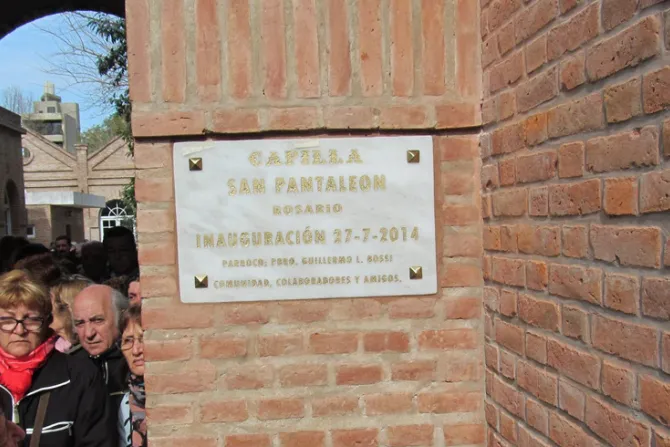 Argentina: Inauguran capilla para honrar a San Pantaleón, protector de los enfermos