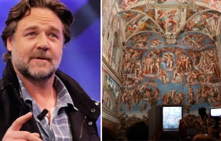 Russell Crowe y Capilla Sixtina. Cru00e9dito: Flickr de El Hormiguero (CC BY-NC 2.0) / Bohumil Petrik - ACI Prensa 
