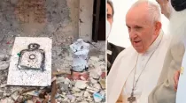 Captura de video de la Iglesia en Qaraqosh de Twitter / Papa Francisco. Crédito: Colm Flynn - ACI Prensa