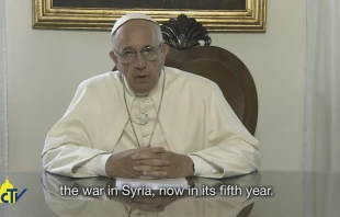 El Papa en el video-mensaje. Foto: Captura Youtube 