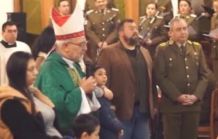 Misa por los carabineros fallecidos. Cru00e9dito: Captura de video. Carabineros de Chile 