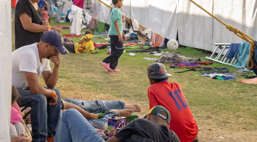 Caravana de migrantes en Ciudad de México. Foto: David Ramos / ACI Prensa