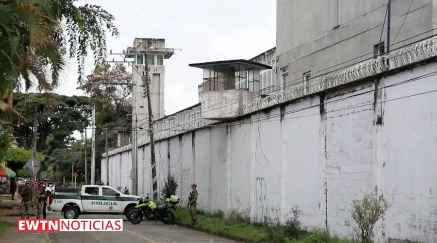 Exterior de la cárcel de Tuluá. Crédito: EWTN Noticias (captura de video)?w=200&h=150