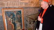 El Cardenal Parolin durante su visita a Irak. Foto: Vatican Media