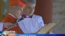 Cardenal Jean Louis Tauran anunciando la elecciu00f3n del Papa Francisco. Foto: Captura de video EWTN.