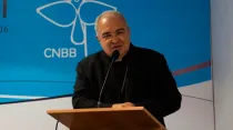 Foto: El Cardeal Orani Tempesta en conferencia de prensa sobre Olimpiadas y Paraolimpiadas 2016 / Crédito: CNBB
