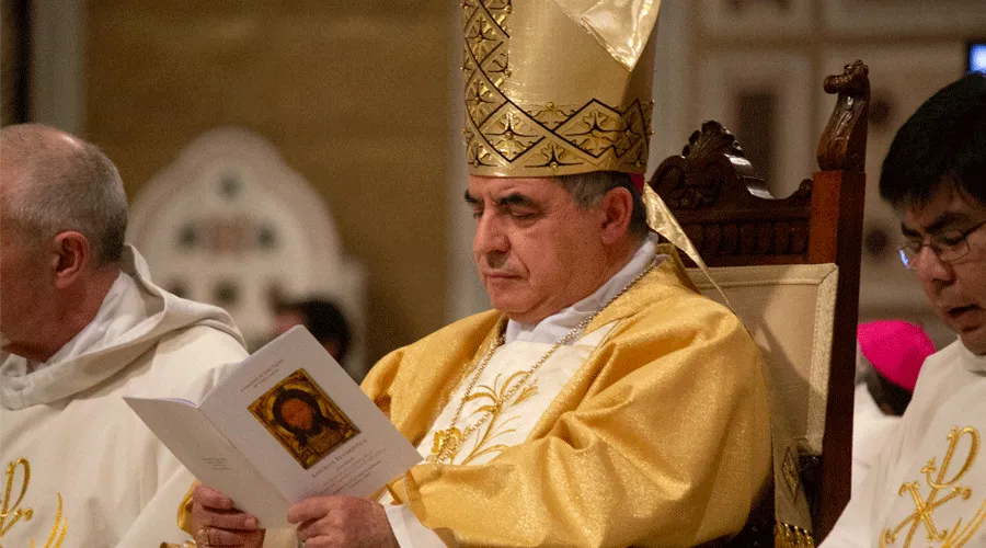 El Cardenal Becciu en una imagen de archivo. Foto: ACI Prensa