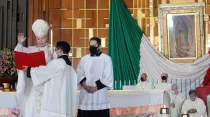 Cardenal Carlos Aguiar Retes en la Misa de las Rosas, este 12 de octubre. Crédito: Basílica de Guadalupe.