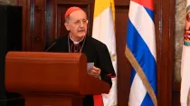 Cardenal Beniamino Stella. Crédito: Cuenta de Twitter de Miguel Díaz-Canel, presidente de Cuba