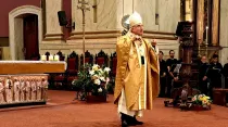 Cardenal Sturla en la Misa de Pascua. Crédito: Twitter Iglesia Montevideo