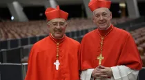 El Cardenal Barreto junto con el Cardenal Cipriani. Foto: Daniel Ibáñez / ACI Prensa