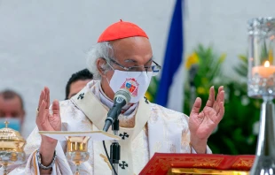 Cardenal Leopoldo Brenes. Cru00e9dito: Arquidiu00f3cesis de Managua / Javier Ruiz 