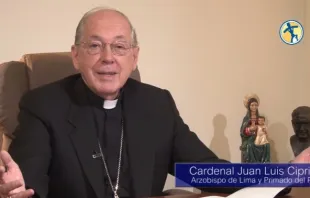 Cardenal Juan Luis Cipriani / Captura de video - José Castro (ACI Prensa) 