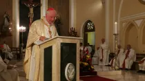 El Cardenal Marc Ouellet lee la carta al Papa Francisco en nombre de los obispos de América / Foto: Eduardo Berdejo (ACI Prensa)