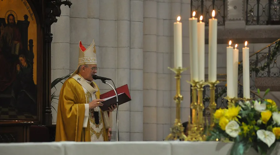 Cardenal Carlos Osoro, Arzobispo de Madrid (España), abrió la puerta del Año Jubilar Mariano. Foto: ArchiMadrid.