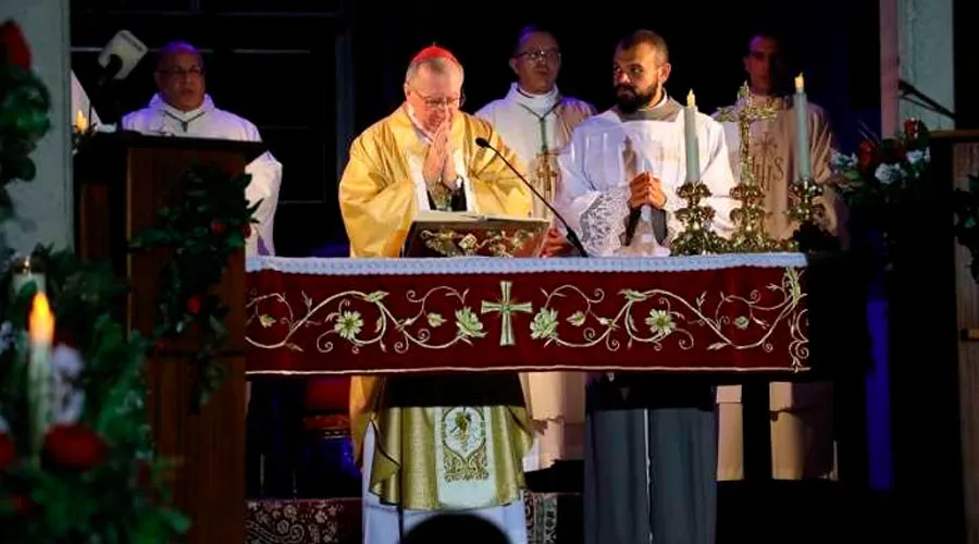 El Cardenal Pietro Parolin celebra una Misa en Beirut. Crédito: Charbel Obeid (CNA)?w=200&h=150