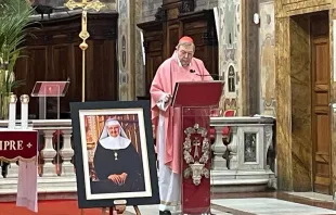 Cardenal Pell en Misa de aniversario de la Madre Angélica. Crédito: ACI Stampa 
