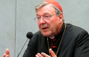 Cardenal George Pell. Cru00e9dito: Matthew Rarey / ACI Prensa. 