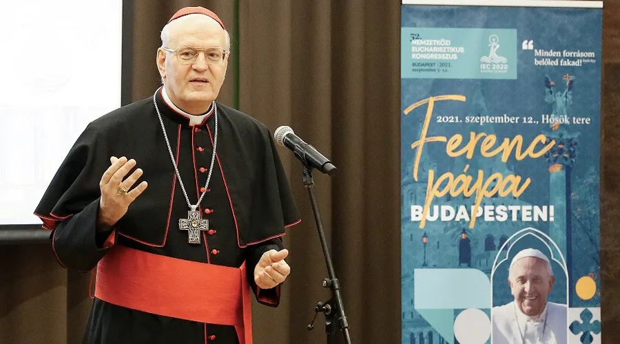 Cardenal Peter Erdo. Crédito: Congreso Eucarístico Internacional en Budapest
