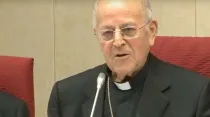 Cardenal Ricardo Blazquez, Presidente de la Conferencia Episcopal Española. Foto: Captura pantalla Youtube. 