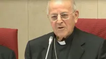 Cardenal Ricardo Blázquez, presidente de la Conferencia Episcopal Española. Foto: Captura de pantalla Youtube. 