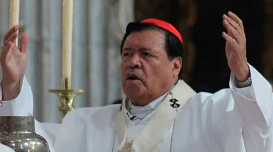 Cardenal Norberto Rivera. Foto Facebook SIAME