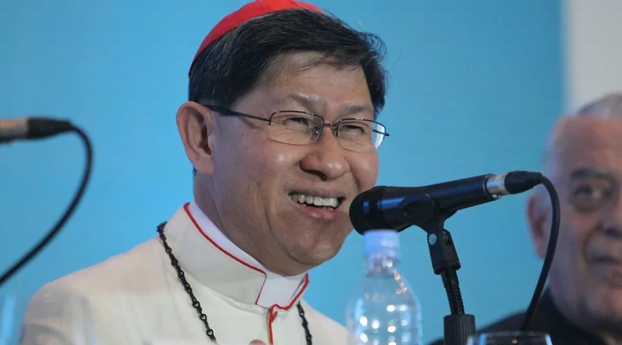 Cardenal Luis Antonio Tagle en conferencia de prensa en Manila. Foto: Alan Holdren / ACI Prensa.?w=200&h=150
