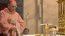 El Cardenal Zenari en la toma posesión de su iglesia en Roma. Foto: Daniel Ibáñez / ACI Prensa