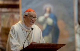 El Cardenal Matteo Zuppi presidió Misa en la Basílica de San Pedro este 25 de mayo. Crédito: Daniel Ibáñez/ACI Prensa 