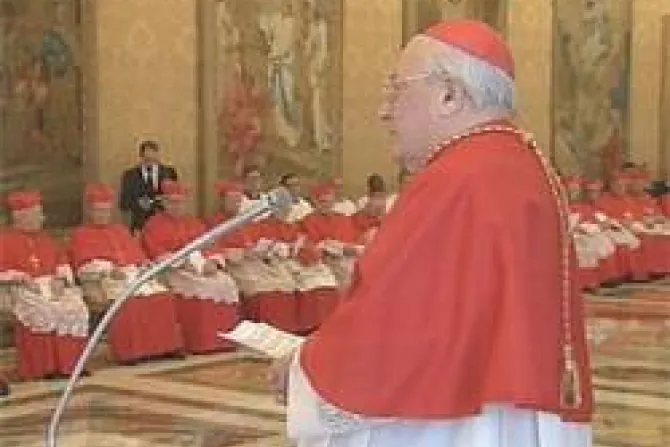 TEXTO COMPLETO: Despedida de los cardenales al Papa Benedicto XVI
