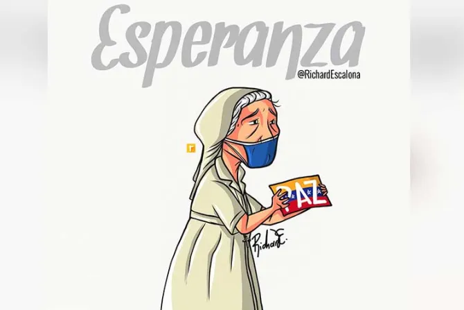VIDEO Y FOTOS: Con caricaturas católicas, este artista quiere dar esperanza a Venezuela