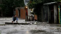 Imágenes de la inundación en La Plata. Crédito: Cáritas Argentina