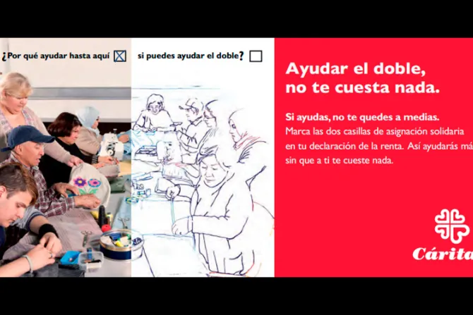 Cáritas lanza campaña sobre doble asignación del IRPF: “Ayudar el doble no te cuesta nada”