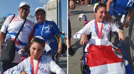 Joven con paru00e1lisis cerebral logra su sueu00f1o de ver al Papa en JMJ 2019 [VIDEO Y FOTOS]